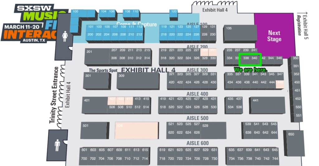 SXSW Interactive Exhibitor Map