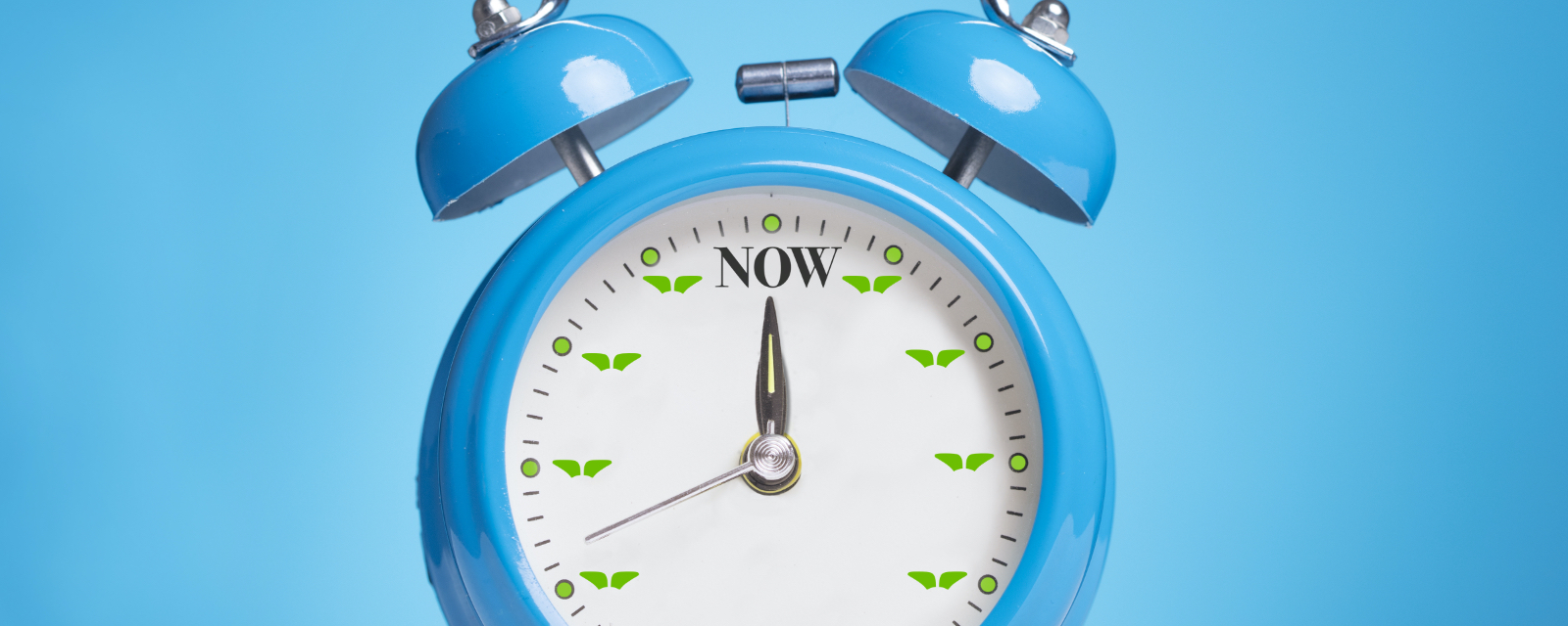 Alarm Click with hands at NOW