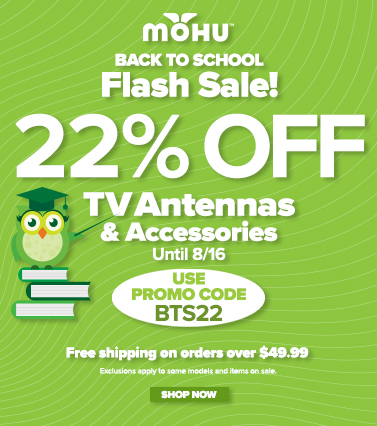 Back to School Flash Sale! Enjoy 22% off antennas & accessories. Use code BTS22 until 8/16 to save!